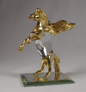 Crystal Pegasus Figurine - Pegasus Miniature Handcrafted By BjCrystalGifts Using Swarovski Crystal