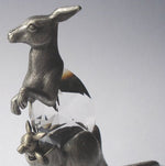 Load image into Gallery viewer, Pewter and Crystal Kangaroo Figurine - Kangaroo Miniature
