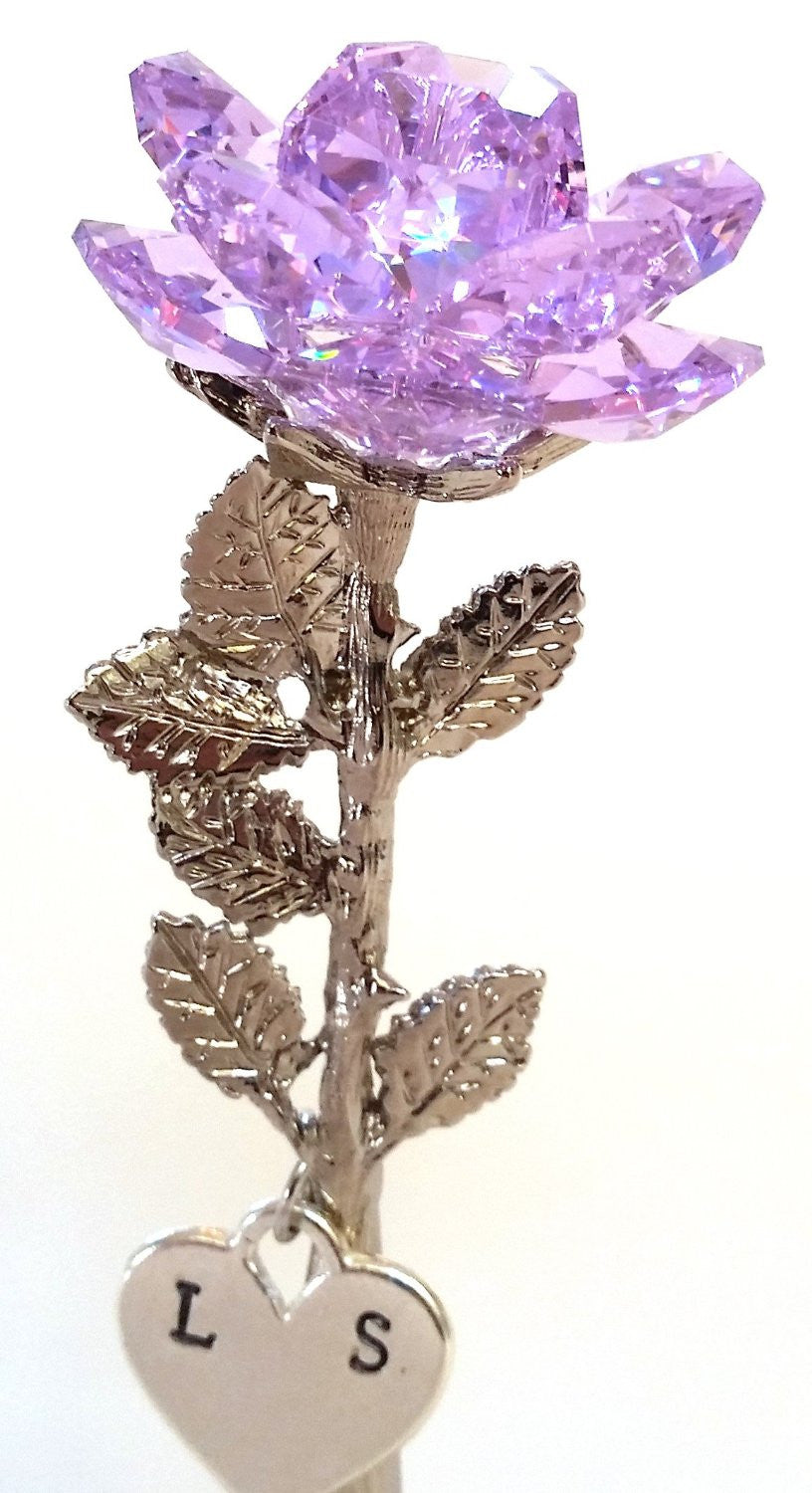 AB Crystal Rose Made with Swarovski Crystal in Vase – Bjcrystals